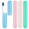 KBS Toothbrush Holder Cover Case Cap (Pack of 4) Portable Storage Compact Protector Box Capsule Shape for Home,Bathroom Organiz