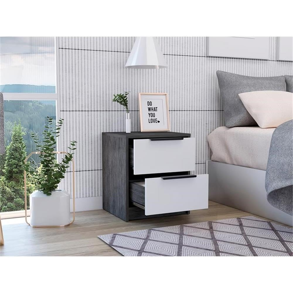TUHOME Kaia Nightstand Engineered Wood Nightstands in Multi-Color