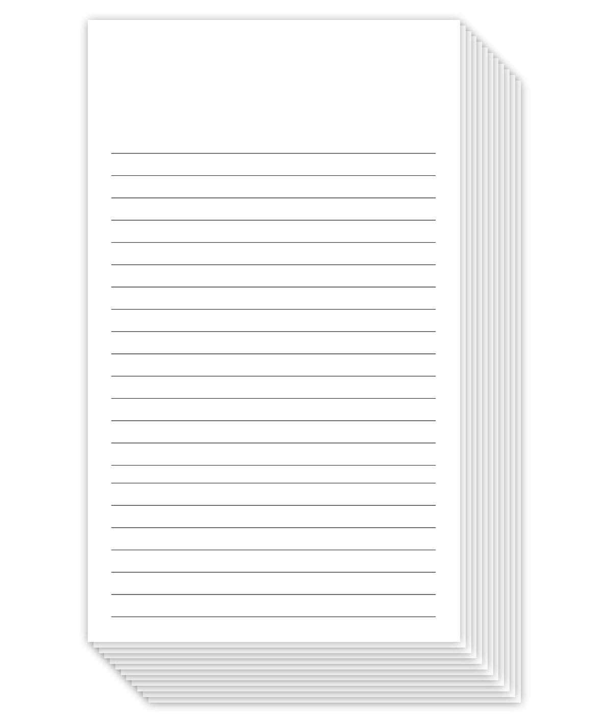 White Ruled Vertical Index Note Cards, 3' X 5' Inches | 300 Sheets Per Pack