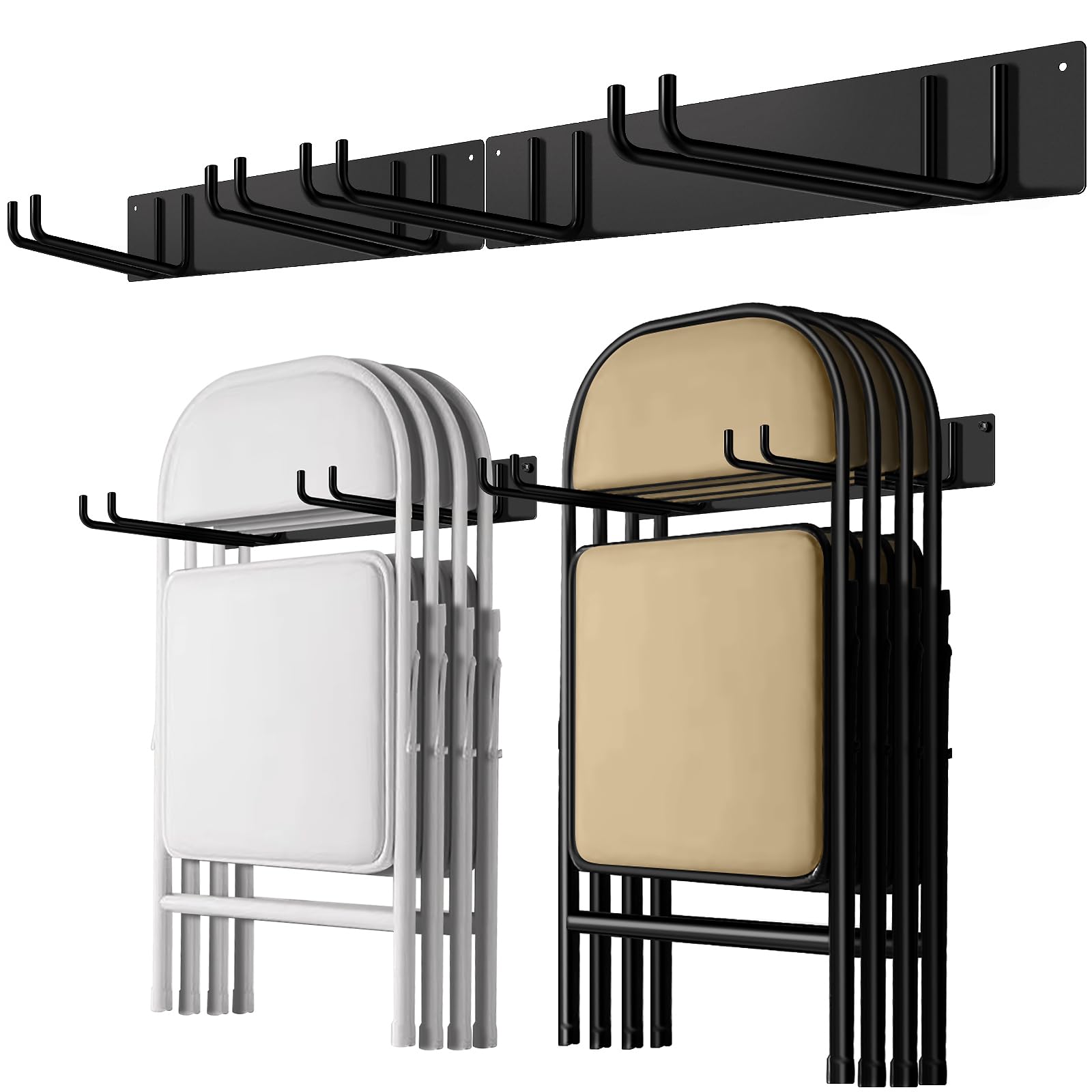 Ttzycc Folding Chair Storage Rack For Chair Organization And Garage Wall Mount Storage, Garden Tool Rack Organizer (2 Pack)