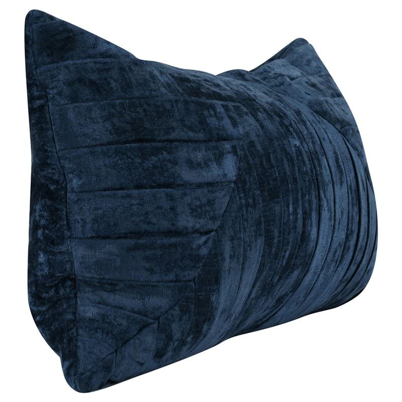 Kosas Home Laurant 14X26 Transitional Rayon Velvet Throw Pillow In Blue