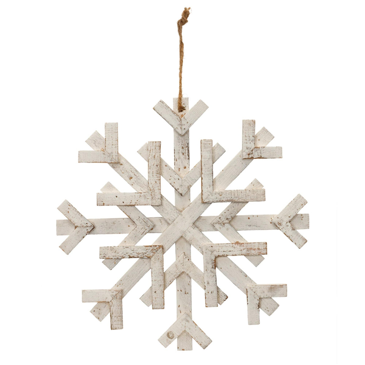Melrose Wooden Snowflake Christmas Wall Hangings - 16' - Set of 4