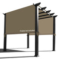 Alion Home Waterproof Pergola Covers - Pergola Replacement Canopy - Universal Replacement Canopy For Pergola (16' L X 9' W, Mudd