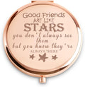 Friendship Gifts for Women Teen Girls, Basket Stuffers, Personalized Engraved Compact Mirrors, Unique Female Friends Presents fo
