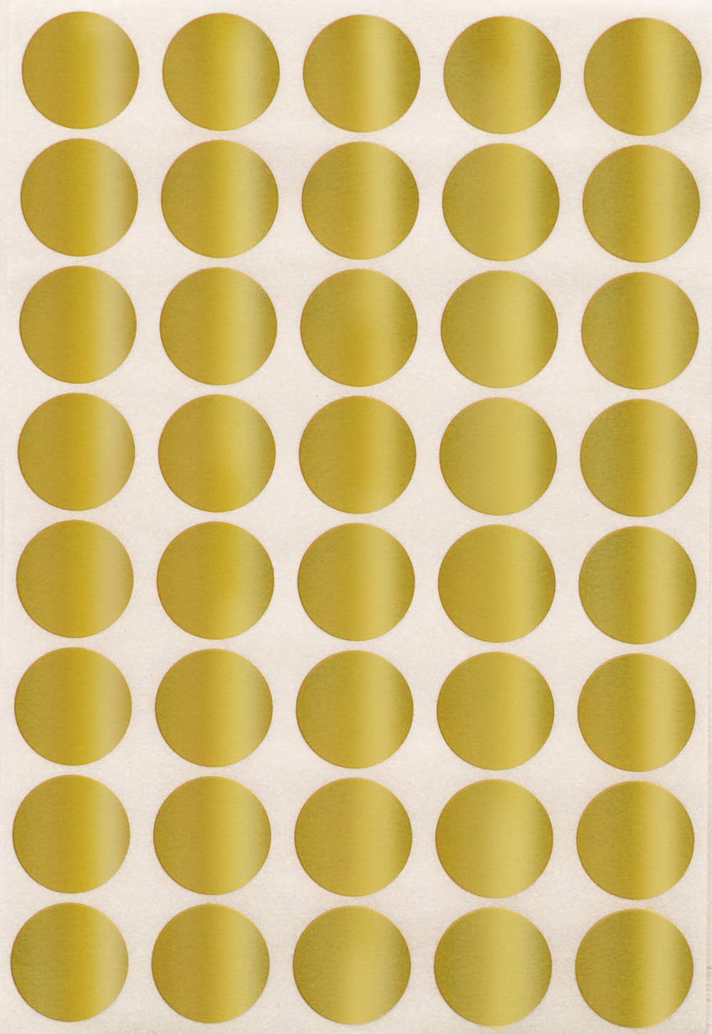Royal Green Round Dot Stickers 3/4 Inch 1.9Cm Metallic Gold Labels 19Mm - 1000 Pack