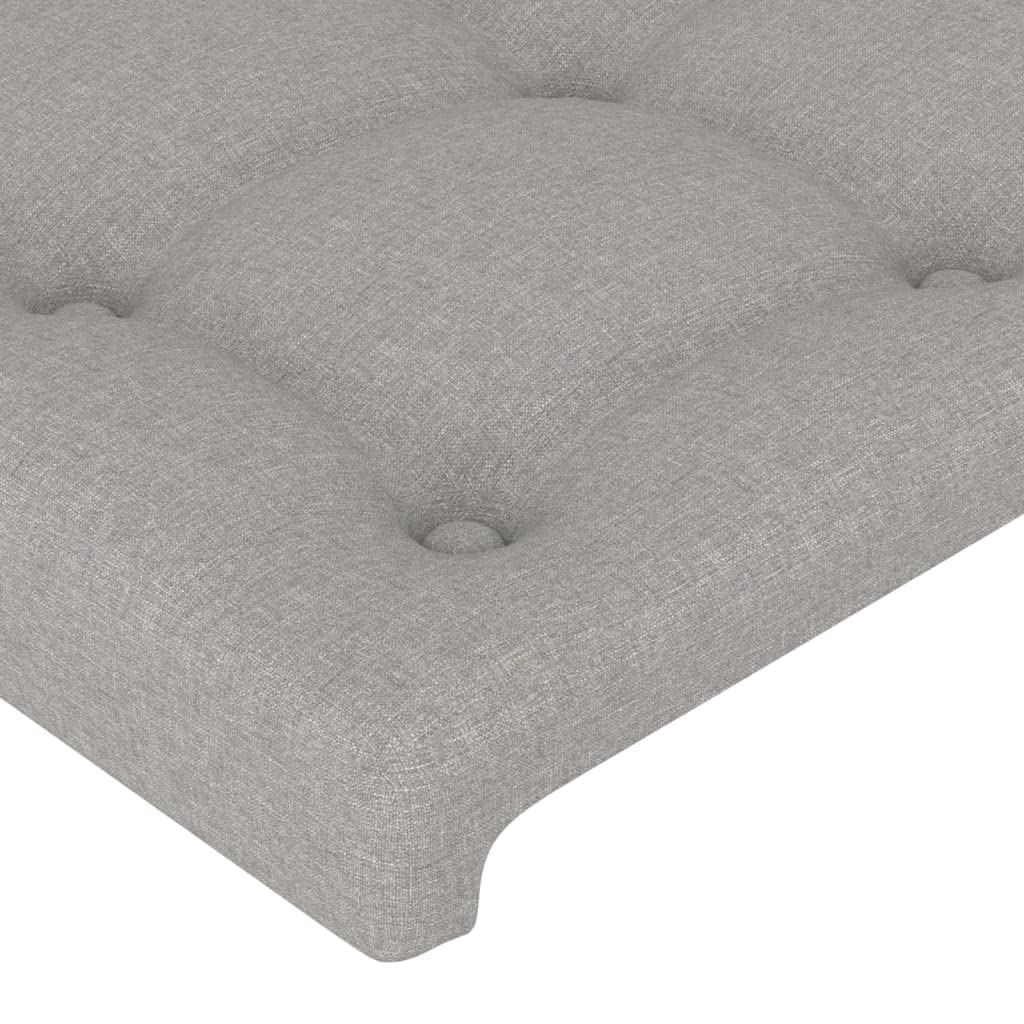 vidaXL Headboards 2 pcs Light Gray 39.4"x2"x30.7"/34.6" Fabric