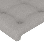 vidaXL Headboards 2 pcs Light Gray 39.4"x2"x30.7"/34.6" Fabric