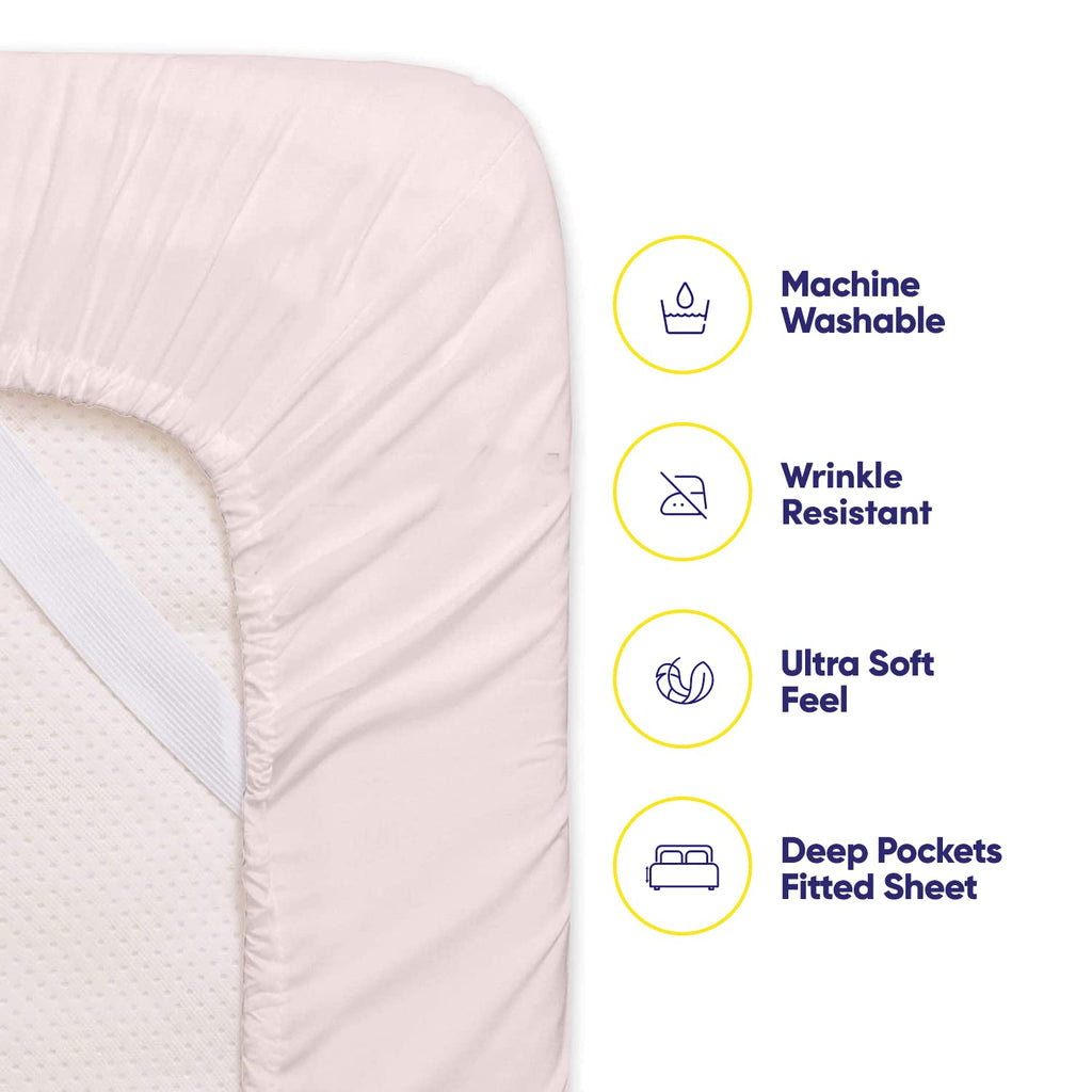 King Size Bed Sheets - 6 Piece 1500 Supreme Collection Fine Brushed Microfiber Deep Pocket King Sheet Set Bedding - 2 Extra Pillow Cases, Great Value, King, Pale Pink