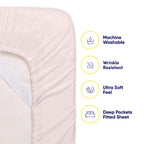 King Size Bed Sheets - 6 Piece 1500 Supreme Collection Fine Brushed Microfiber Deep Pocket King Sheet Set Bedding - 2 Extra Pillow Cases, Great Value, King, Pale Pink