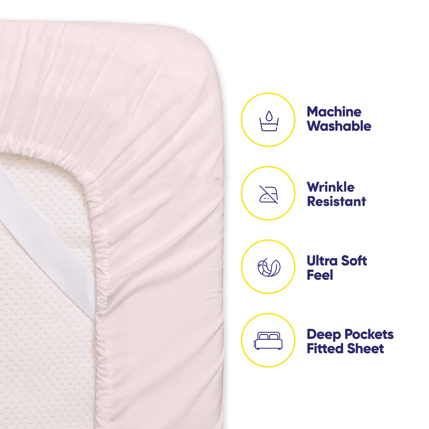 King Size Bed Sheets - 6 Piece 1500 Supreme Collection Fine Brushed Microfiber Deep Pocket King Sheet Set Bedding - 2 Extra Pillow Cases, Great Value, King, Pale Pink