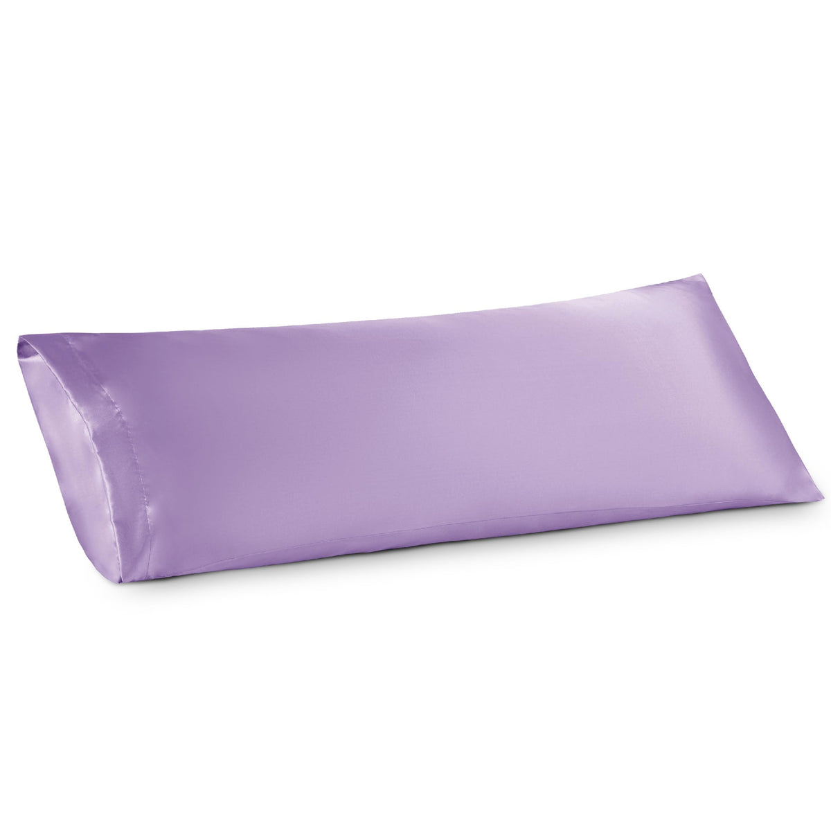 Bedsure Body Pillow Cover Lavender 20X54 Inches - Super Soft Silky Satin Long Pillowcase - Envelope Closure Body Pillow Pillowca