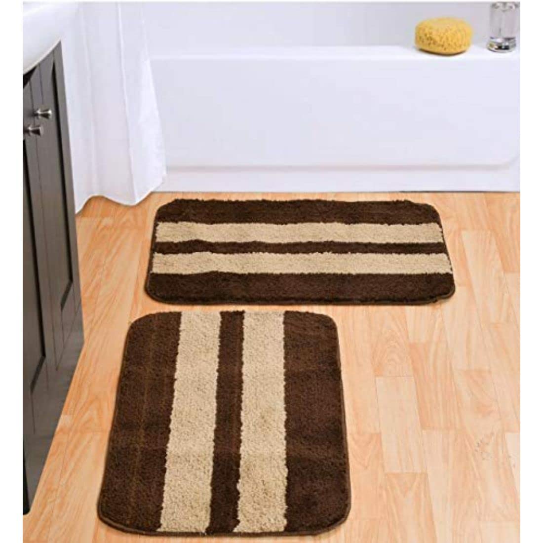 SR Handloom Anti Slip Bath Mat, Bathroom Rug, Floor mat Suitable for Kitchen, Bedroom and Bathroom, Water Absorbent, Light Weigh