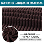 3 Piece Sofa Covers For 2 Cushion Couch Sofa Slipcover Soft Couch Cover For Dogs-Washable Sofa Furniture Covers With 2 Individual Cushion Covers, Feature Thick Jacquard Fabric (Loveseat, Brown)