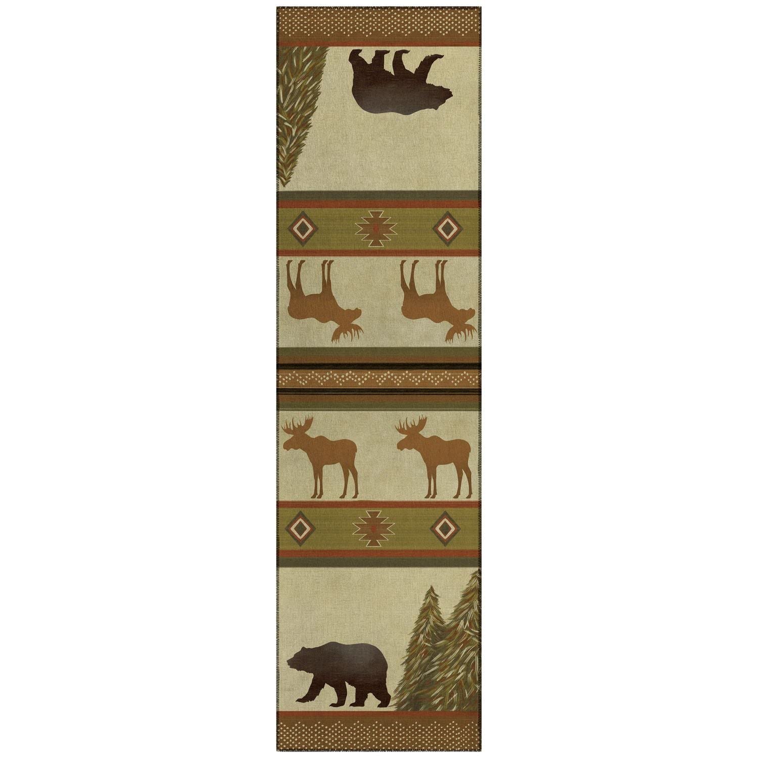 Excursion Ex1 Beige Farmhouse Rug Runner 2' 3" X 7 ' 6"