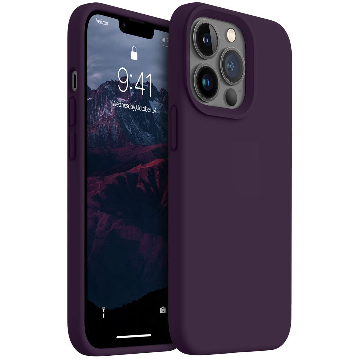 Aotesier Iphone 13 Pro Case,Military Shockproof Protection] Liquid Silicone Phone Case With Soft Anti-Scratch Microfiber Lining]