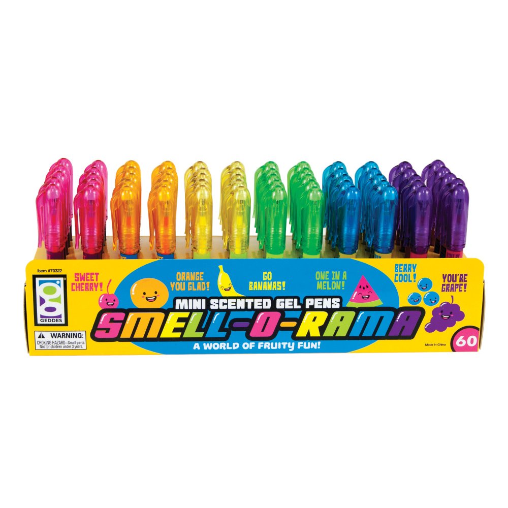 Raymond Geddes Smell-O-Rama Mini Scented Gel Pens (Pack Of 60)
