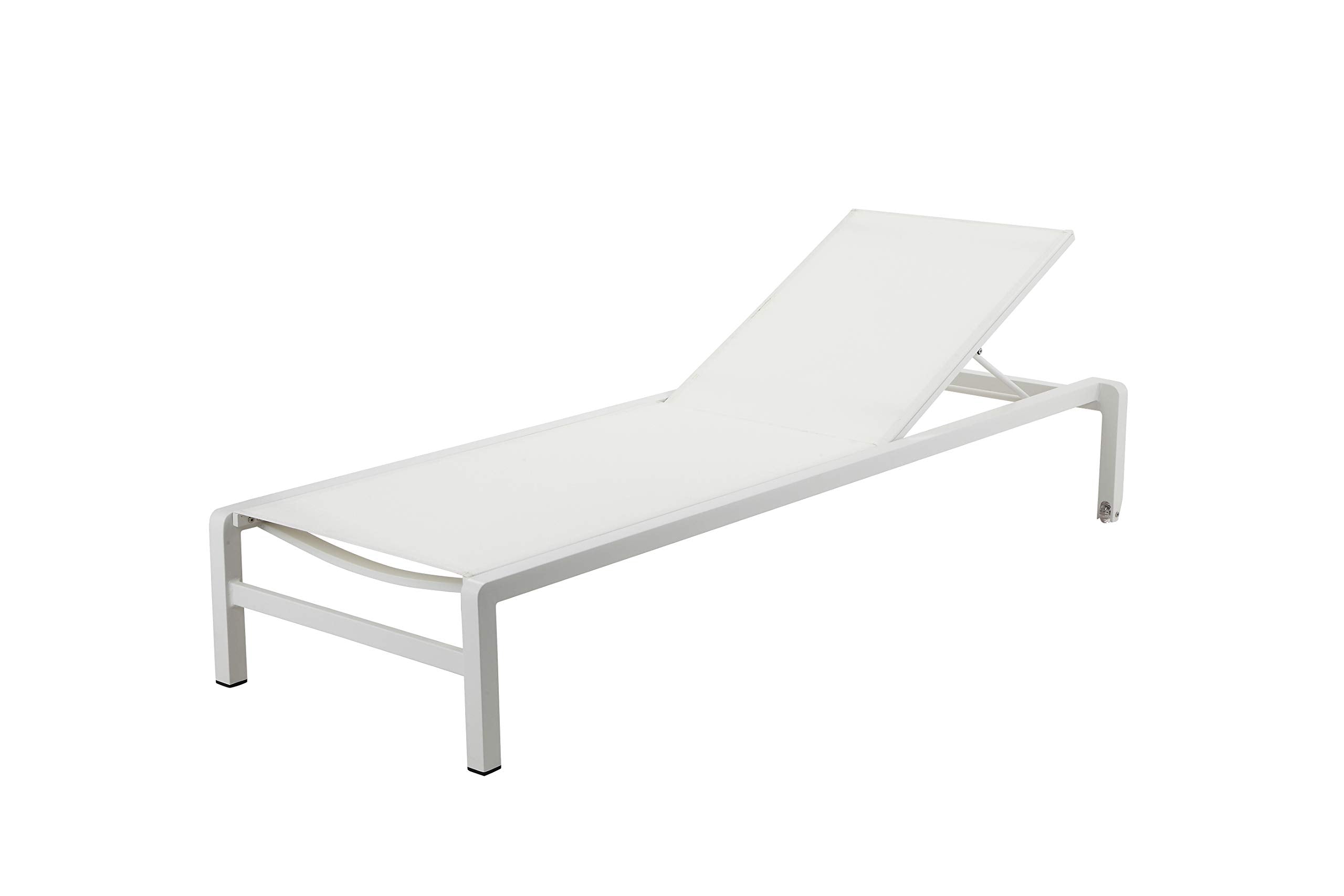 Pangea Home X-Olly Lngr Patio Lounger, White