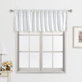 Roomtalks White Boho Kitchen Valances For Windows Rod Pocket 18’’L X 52’’W Embroidered French Striped Modern Farmhouse Chic Textured Tassel Curtain Valances For Bathroom Living Room Bohemian Decor