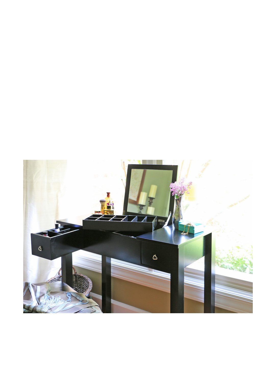 Baxton Studio Wessex Table, 29.63&quot; X 31.63&quot; X 15.88&quot;, Black