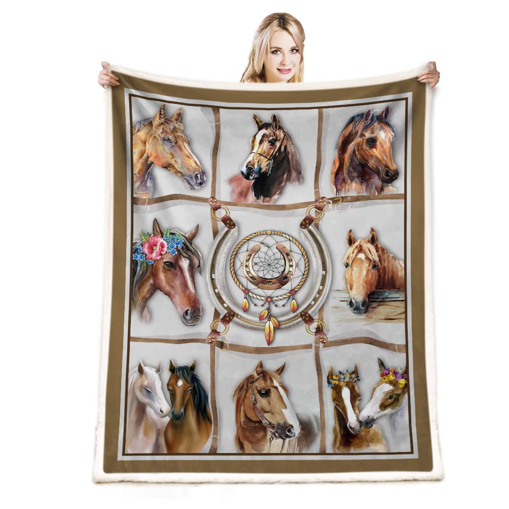 Horse Blanket Horse Gifts For Girl, Christmas Birthday Horse Gifts For Women,Gifts For Daughter Friend Horse Lovers,Horse Dream