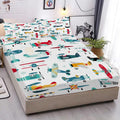 Yasida Cartoon Airplane Bed Sheets Set Full Size For Kids Teens Colorful Cartoon Propeller Plane Bed Fitted Sheets Boys Girls Te