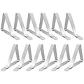 Alamic Tablecloth Clips Large Picnic Table Clips For 1.7-2.5' Thickness Picnic Table Cloth Holders Stainless Steel Table Cover Clips Clamps - 12 Pack