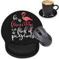 Loworo Ergonomic Mouse Pad Wrist Support With Coasters Set, Cute Large Wrist Pad With Non-Slip Pu Base For Laptop Computer Home