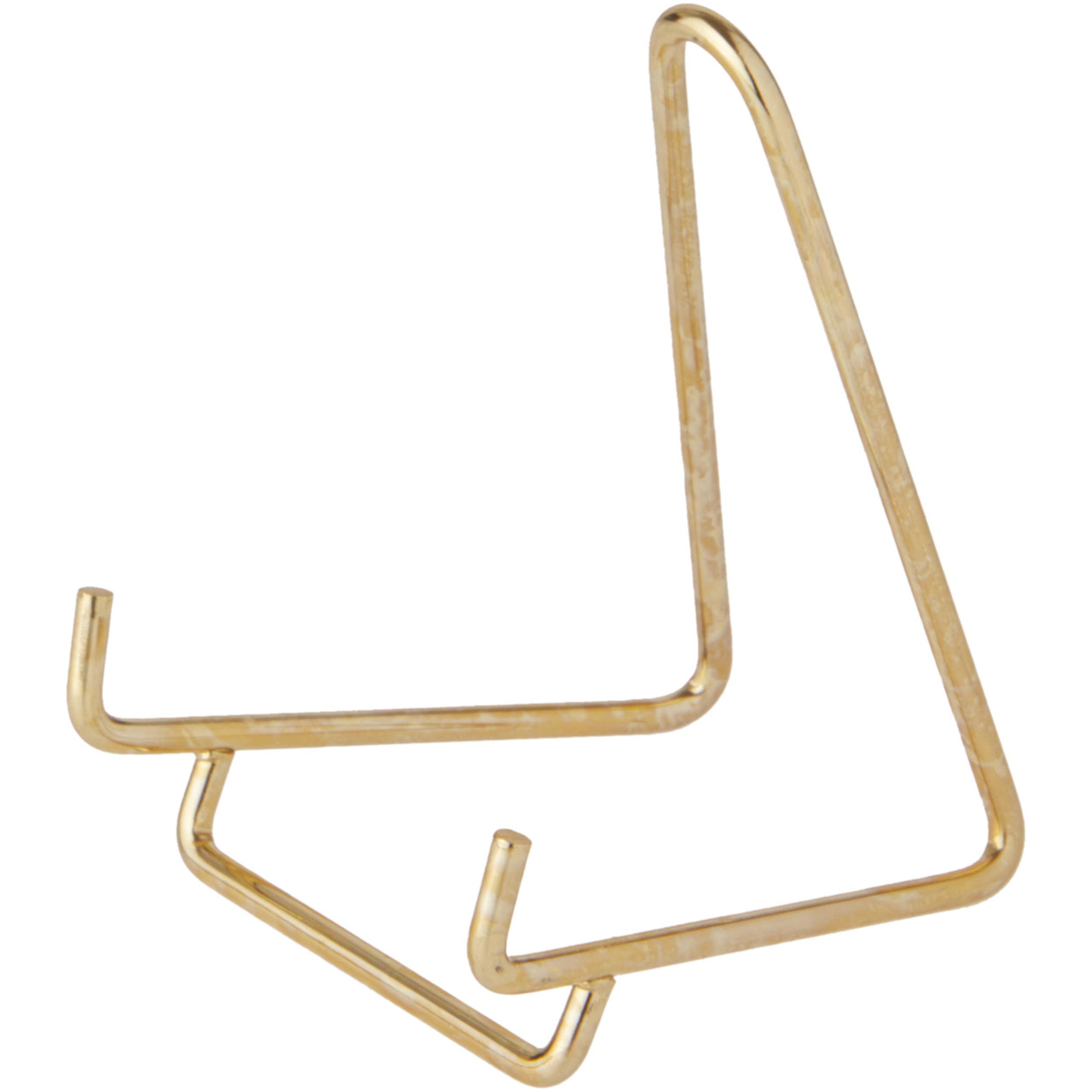Bards Gold-toned Wire Easel Stand, 3 H x 2 W x 2.5 D, Pack of 6