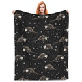 Opossum Throw Blanket Soft Cozy Plush Warm Fleece Blanket For Sofa Couch Bed 60'X50'