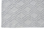 HomeRoots Grey PET Yarn 5’ x 7’ Gray Diamond Lattice Modern Area Rug