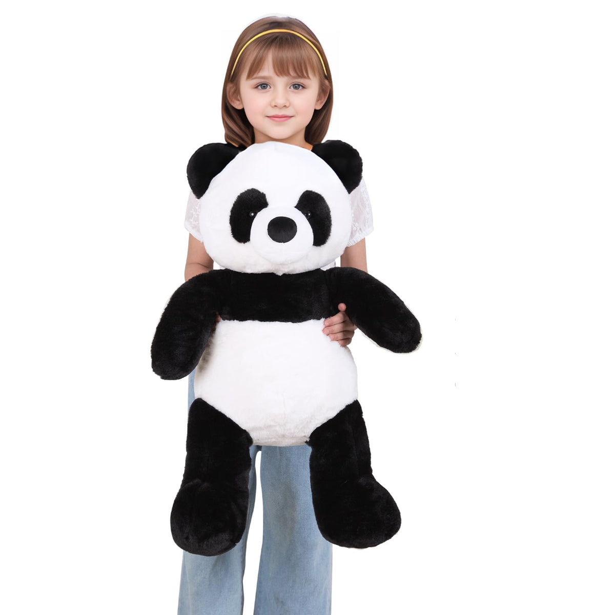 Ffxiong 24 ' Giant Panda Bear Stuffed Animal Plush Toy Cute Soft Body Panda Pillow Kawaii Big Doll, Gift For Kids Boy Girl Birt