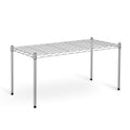 HealSmart 1-Tier Shelving Unit, 29.92 W x 13.78 D x 14.96 H Steel Organizer Wire Rack, Chrome