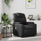 vidaXL Manual Recliner Chair for Living Room, Adjustable Recliner with Padded Seat & Backrest, Home Theater Seating with Side Pocket & Cup Holders, Cream Leather