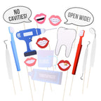 Binaryabc Dentist Photo Booth Props,Doctor Photo Booth Props,Dentist Graduation Party Supplies 16Pcs