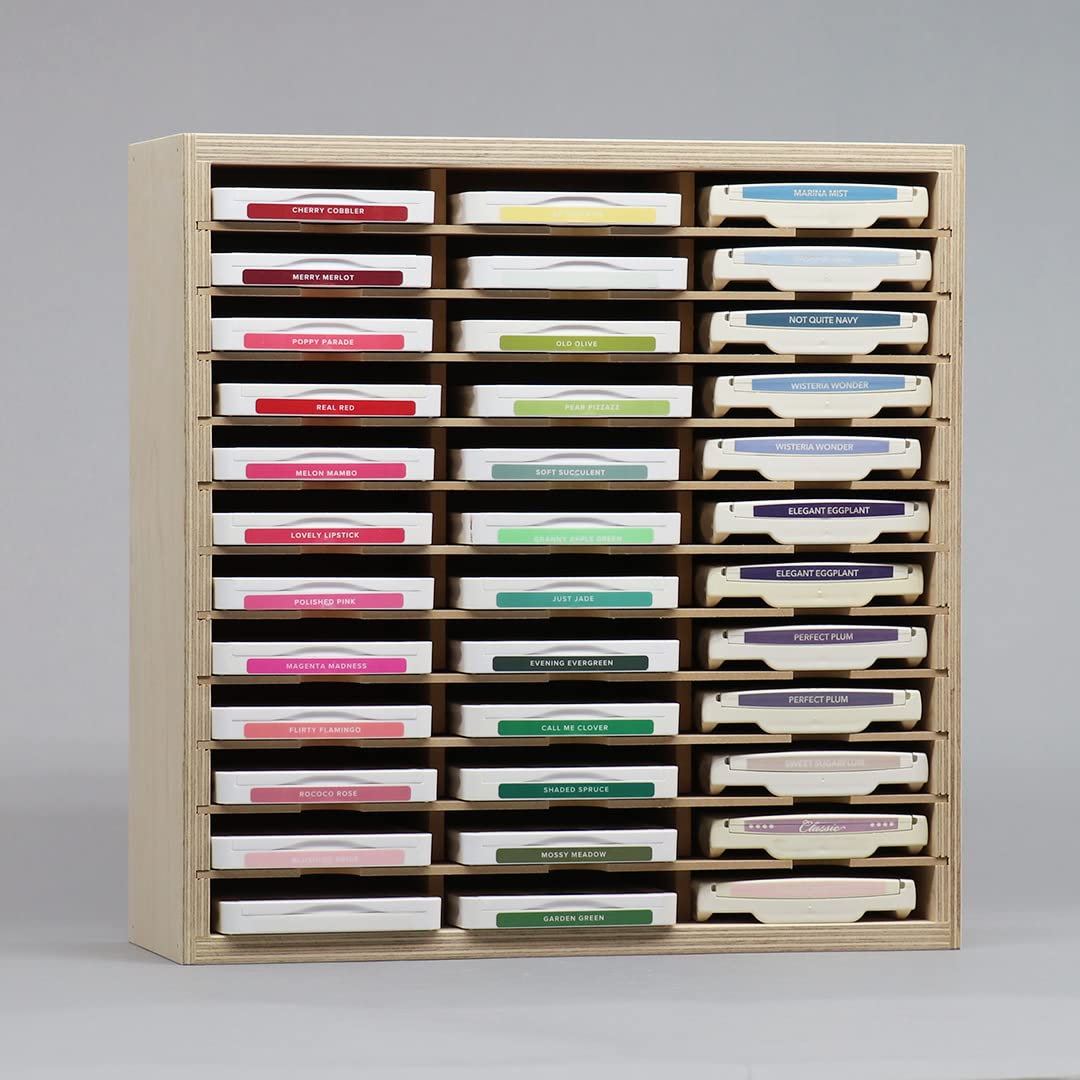Stamp-N-Storage Standard Ink Pad Holder 36 - Stores 36 Stamp Pads (Wall Mount)