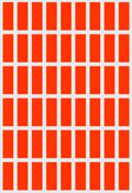 Royal Green Small Rectangle Labels 1 Inch X 3/8 Inch - Neon Red Stickers (25Mmx10Mm) - 2700 Pack