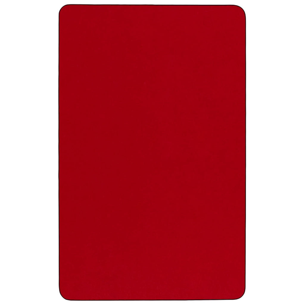 Flash Furniture 24X48 Rec Red Activity Table, 24 W X 48 L