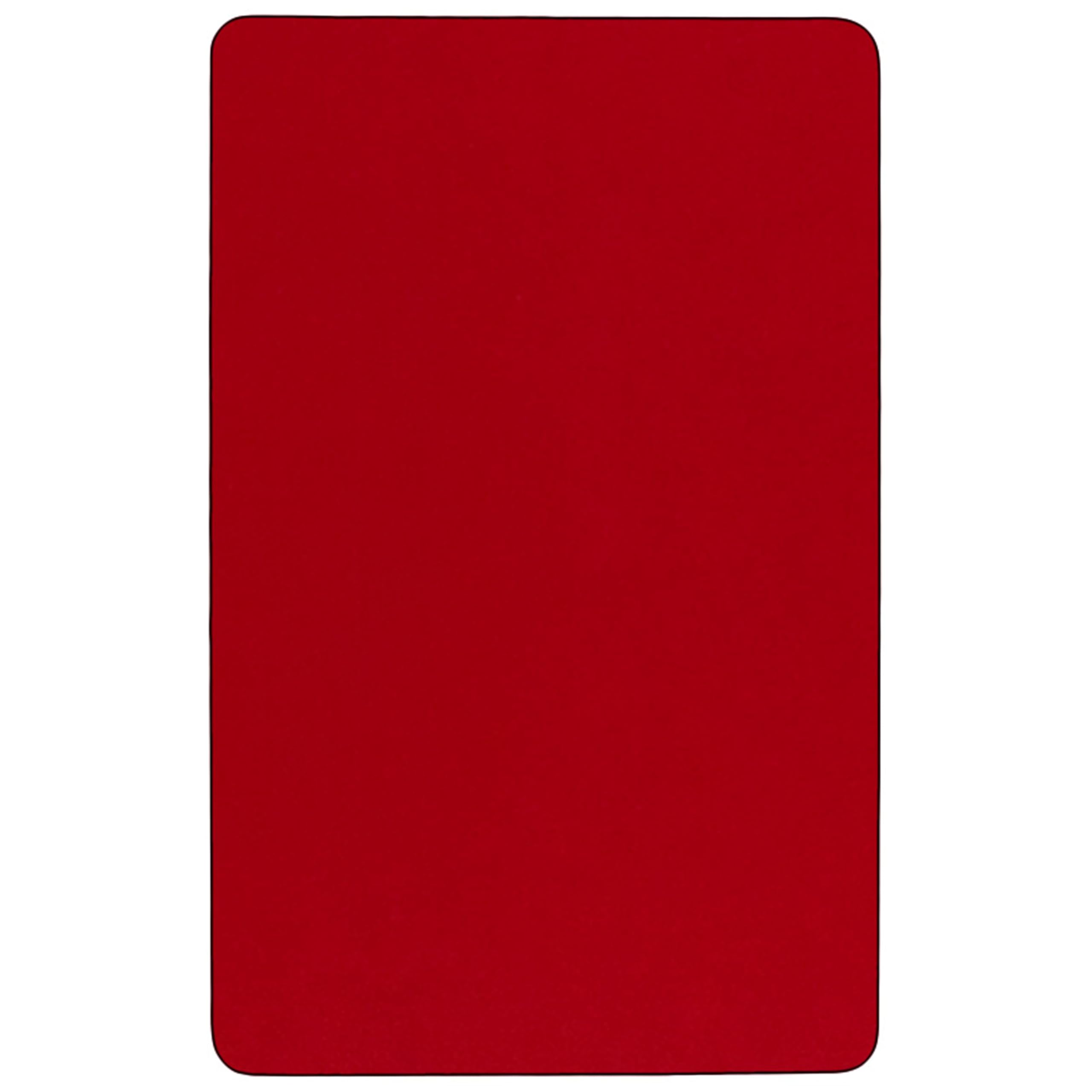 Flash Furniture 24X48 Rec Red Activity Table, 24 W X 48 L