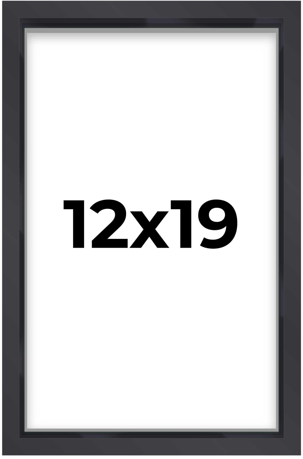 12x19 Shadow Box Frame Contemporary Black | 1'' Depth of Usable Space| Interior Size 12x19 or 19x12 Inches| UV Resistant Acrylic