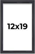 12x19 Shadow Box Frame Contemporary Black | 1'' Depth of Usable Space| Interior Size 12x19 or 19x12 Inches| UV Resistant Acrylic