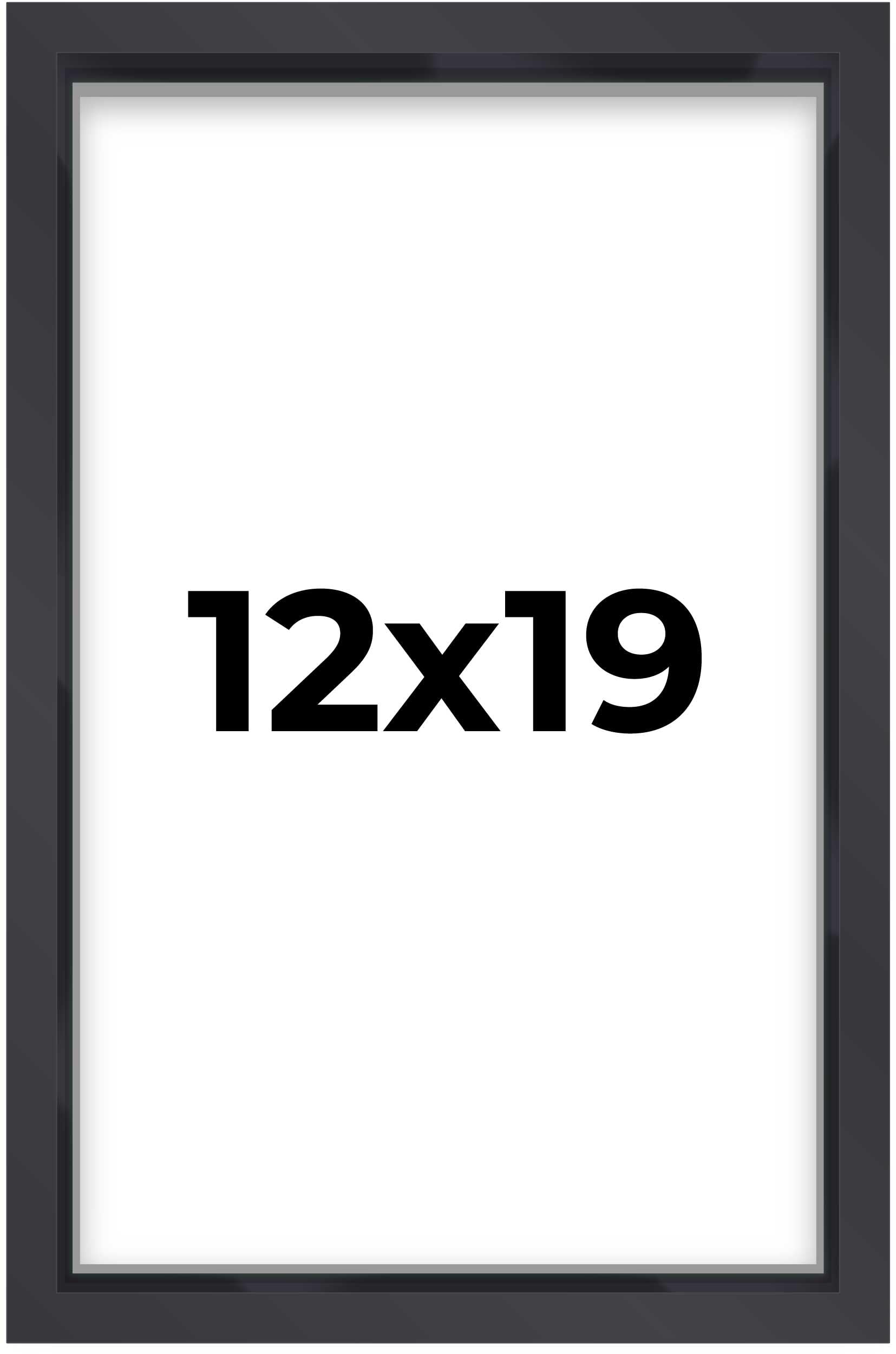 12x19 Shadow Box Frame Contemporary Black | 1'' Depth of Usable Space| Interior Size 12x19 or 19x12 Inches| UV Resistant Acrylic