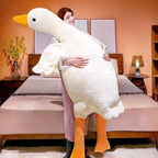 BXEBUI Giant White Goose Plush-75 Inch, Very Huge body Fat Goose Stuffed Animal, 6 Foot Duck Plush Toys Hugging Pillow Gifts for