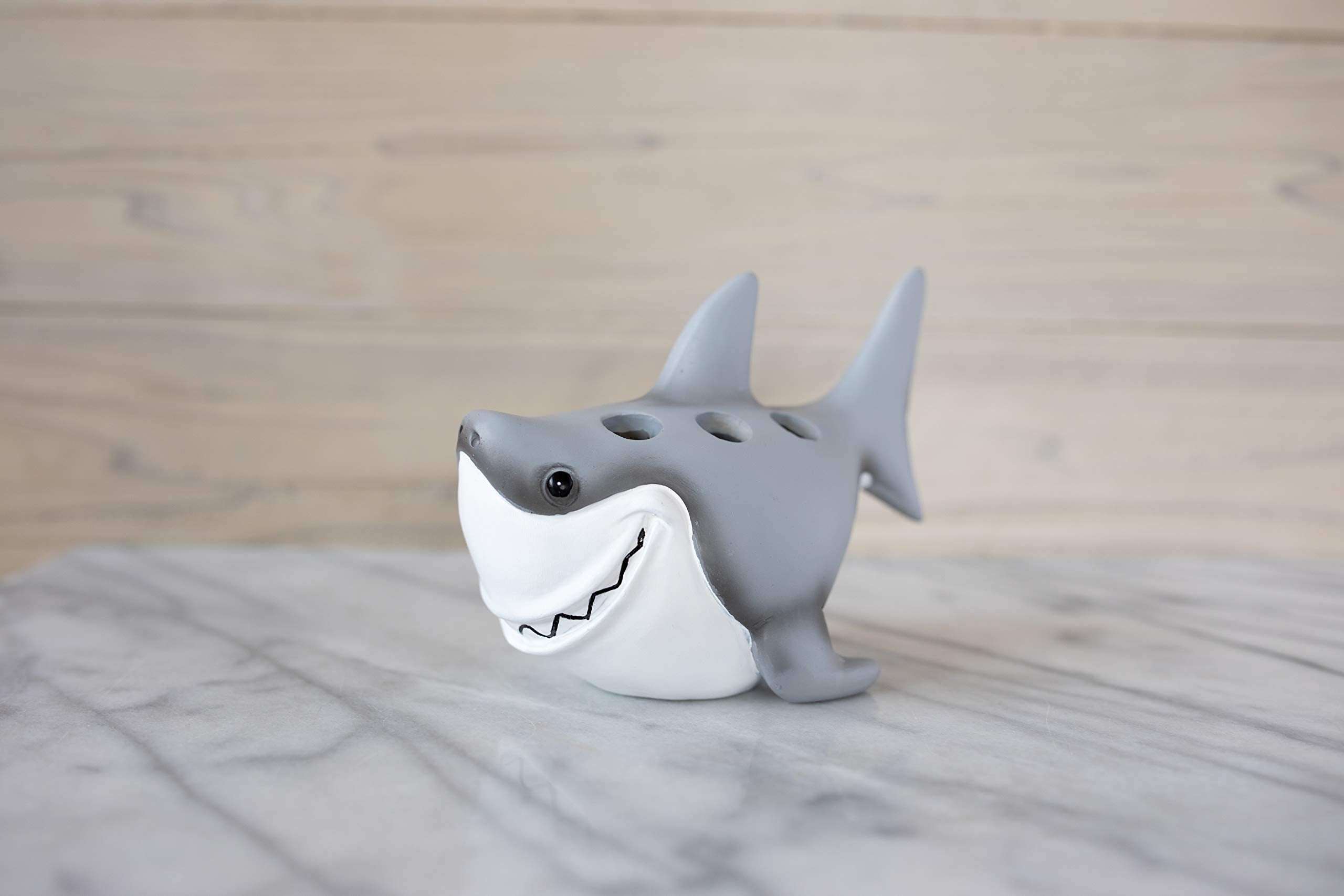 Borders Unlimited Fish 'N Sharks White Toothbrush Holder, Multi