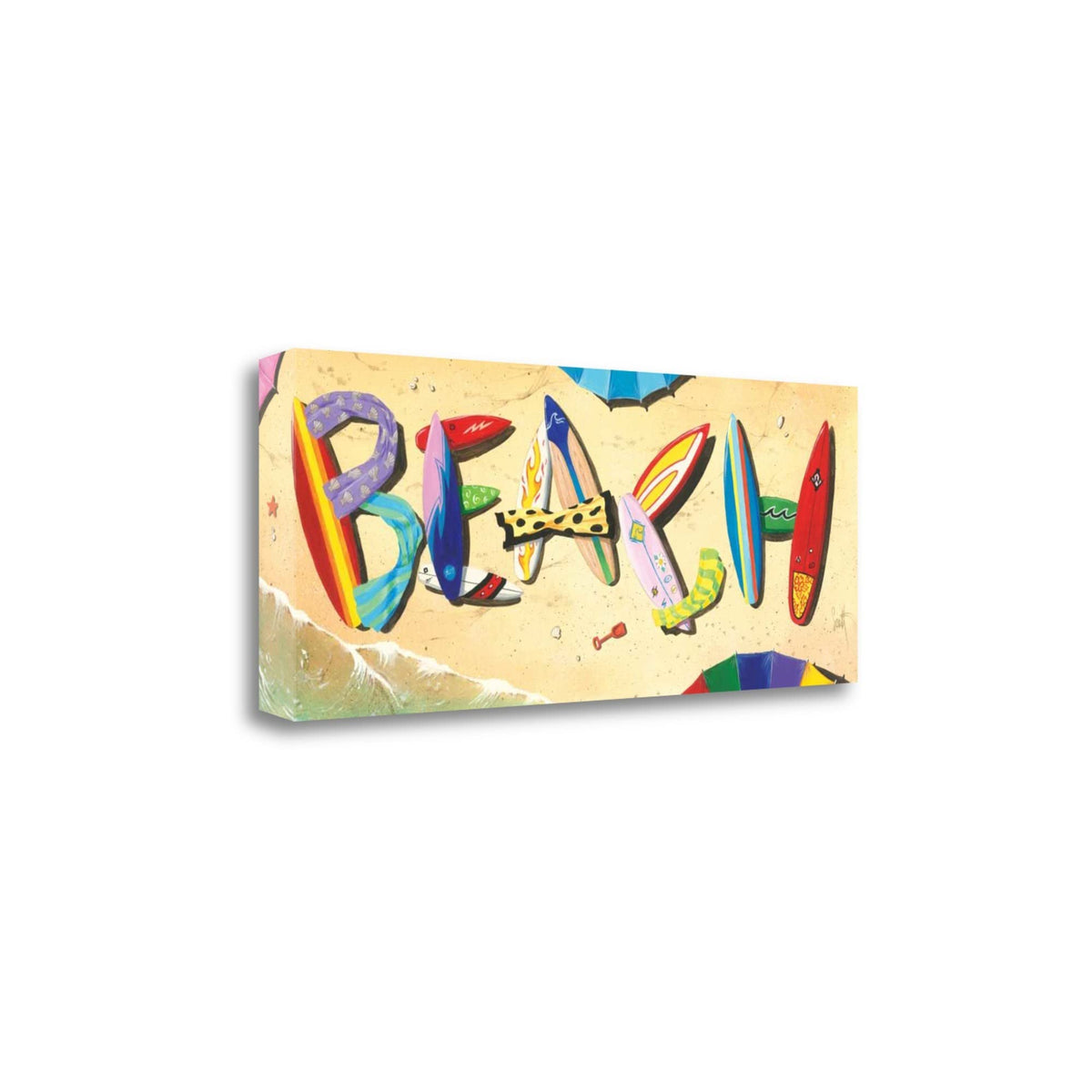Beach In Boards' By Scott Westmoreland, Giclee Print on Gallery Wrap Canvas