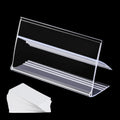 36Pcs Wood Shelf Label Holder Plastic Price Tag Holder Supermarket Retail Sign Pvc Clear Shelf Label Holder (Includes 50 Pieces