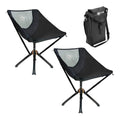 CLIQ Portable Chair Version 1.0 - Lightweight Folding Chair for Camping - Supports 300 Lbs - Perfect for Outdoor Adventures - Bl