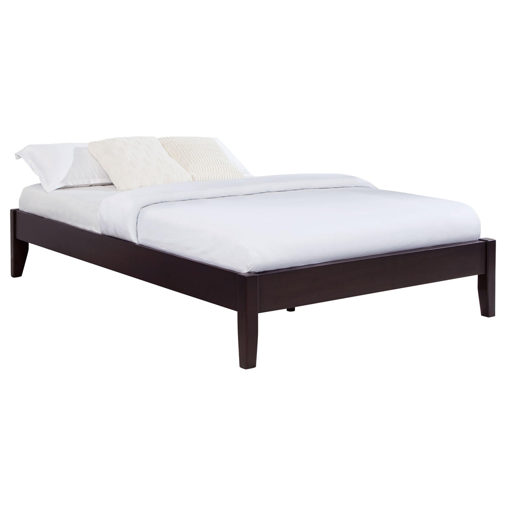 Coaster Home Furnishings Hounslow Transitional Full Size Pine Wood Platform Bed Frame Headboard Compatible Bed Base Cappuccino 300555F