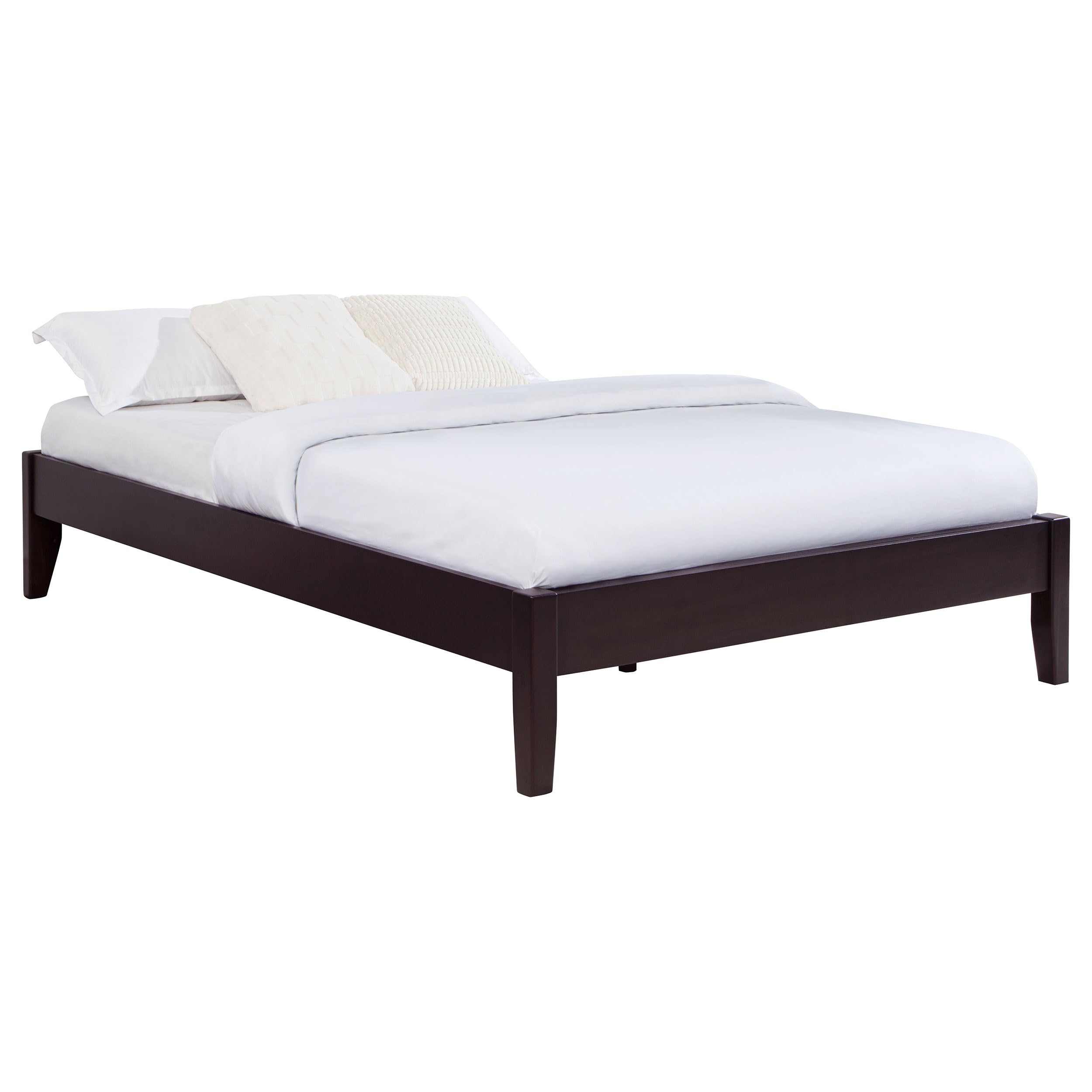 Coaster Home Furnishings Hounslow Transitional Full Size Pine Wood Platform Bed Frame Headboard Compatible Bed Base Cappuccino 300555F