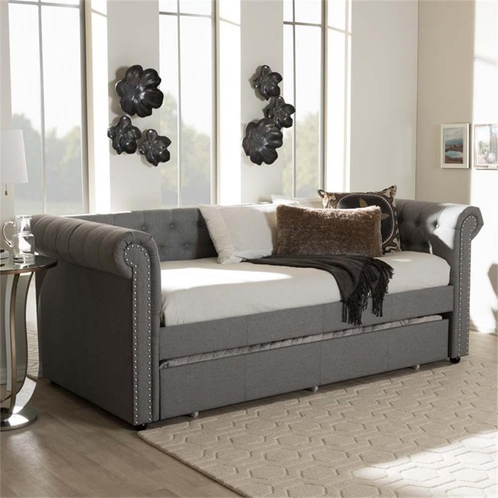 Baxton Studio Kids Daybed with Guest Trundle
