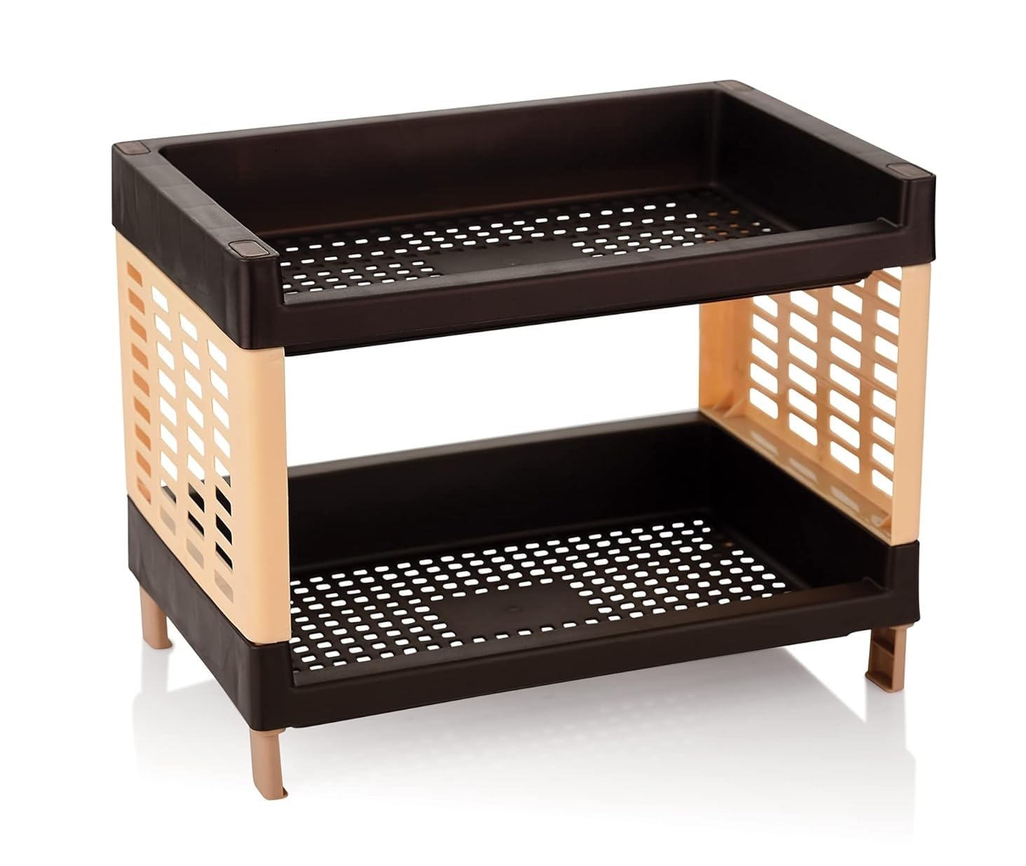 Sonal  Viva 2 Tier Multipurpose Rack  Durable Plastic  For Kitchen,Office Organizer Storage Shelf Standing & Wall Hanging Rac